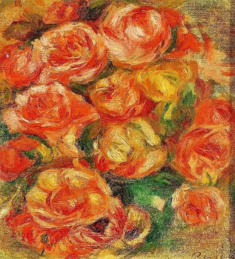 Pierre Auguste Renoir A Bowlful of Roses - Alaya Gallery