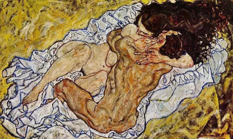 Egon Schiele Embrace, also known as Lovers II - Alaya Gallery