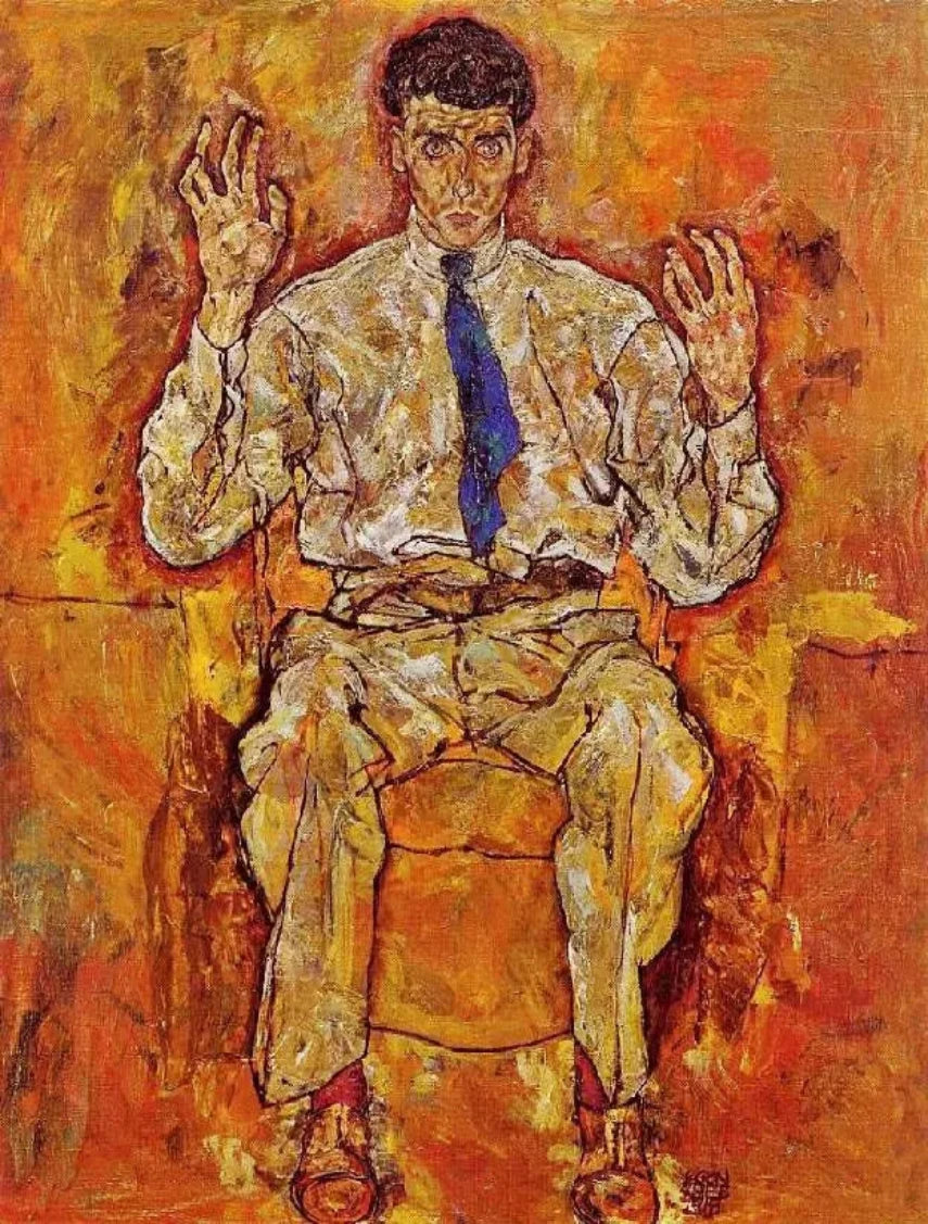 Egon Schiele Portrait of Albert Paris von Gutersloh - Alaya Gallery