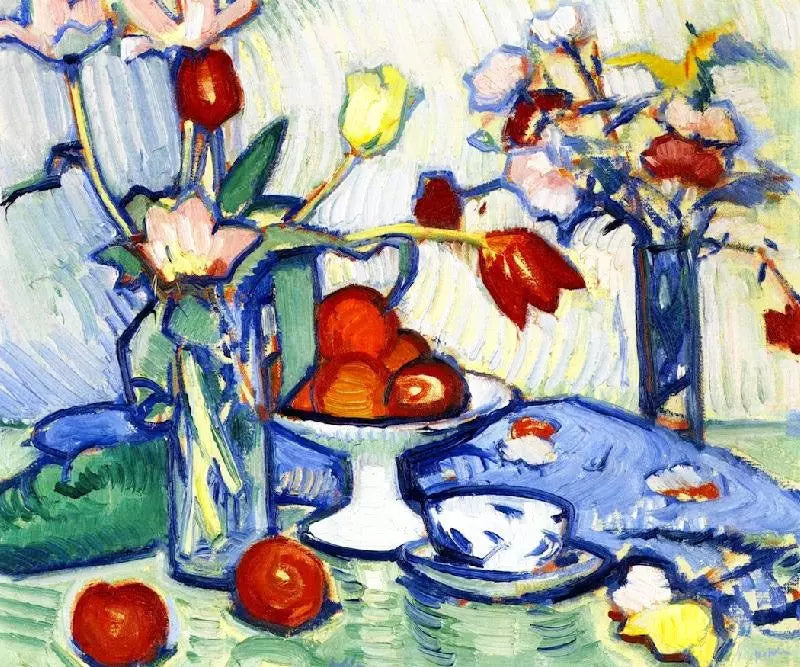 Samuel John Peploe Tulips and Fruit, 1912 - Alaya Gallery