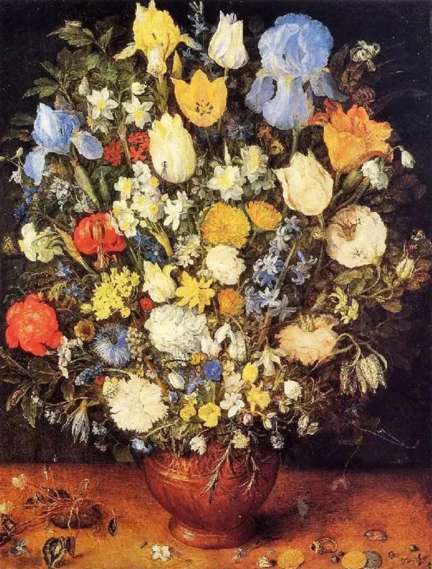 Jan Brueghel the Elder Bouquet of Flowers in a Ceramic Vase - Alaya Gallery