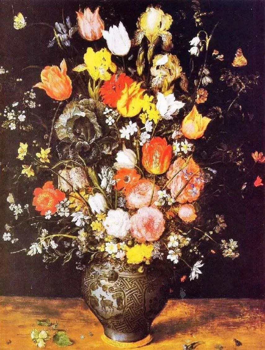 Jan Brueghel the Elder Bouquet of Flowers in a Blue Vase - Alaya Gallery