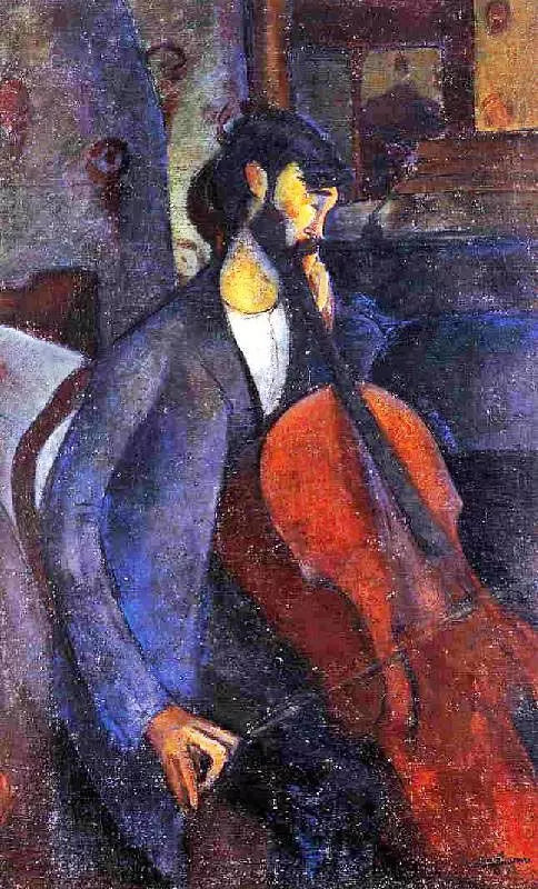 Amedeo Modigliani The Cellist - Alaya Gallery