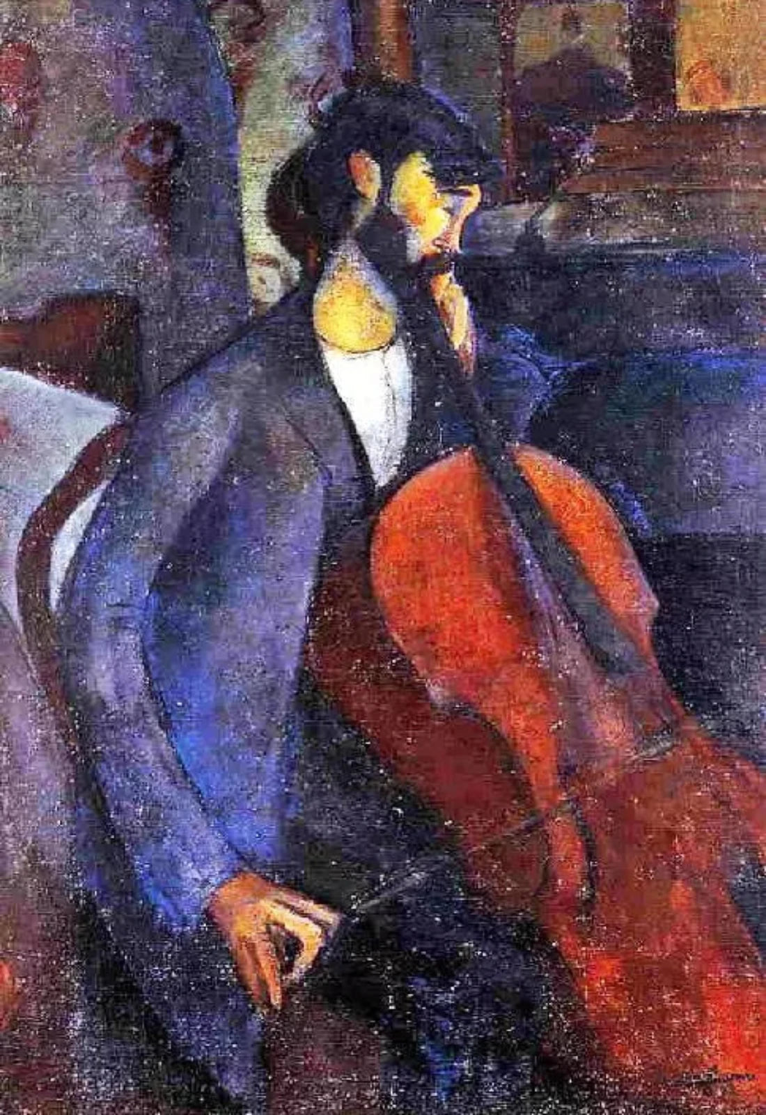 Amedeo Modigliani The Cellist - Alaya Gallery