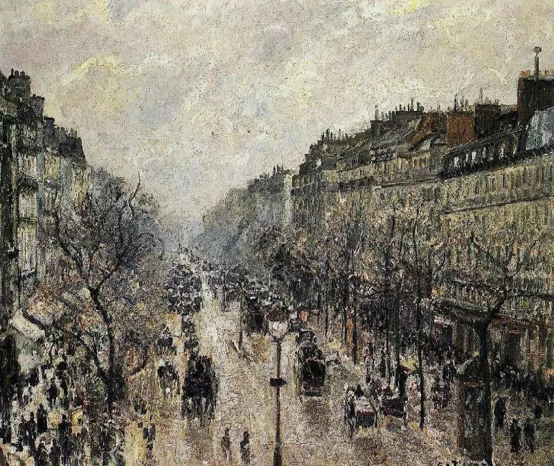 Camille Pissarro Boulevard Montmartre: Foggy Morning - Alaya Gallery