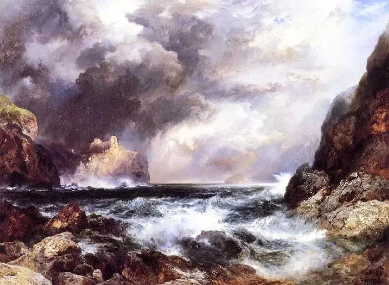 Thomas Moran Tantallon Castle, North Berwick, Scotland - Alaya Gallery