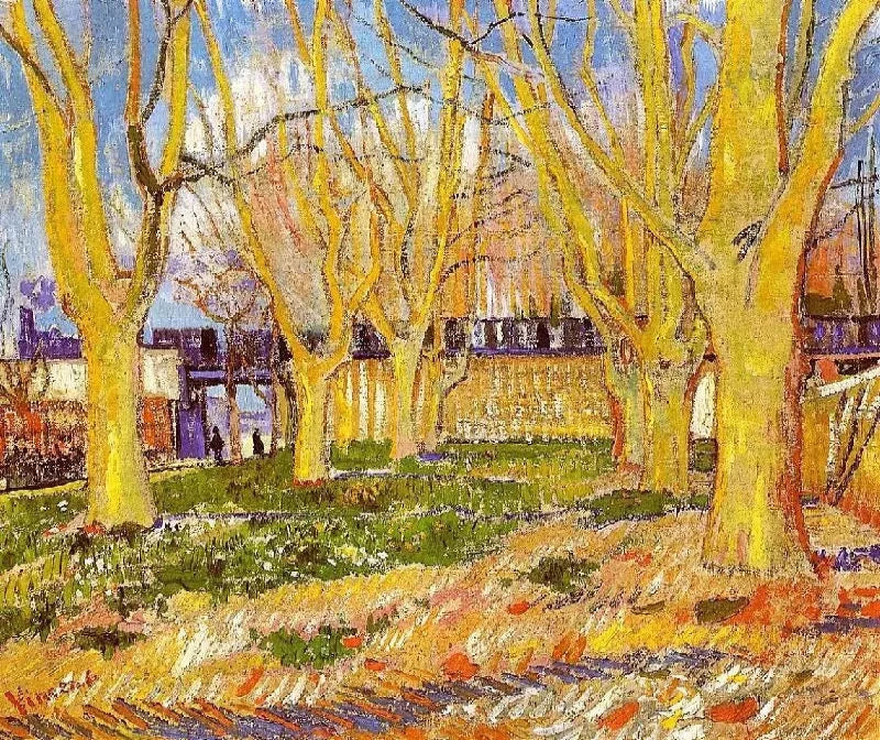 Vincent van Gogh Avenue of Plane Trees near Arles Station - Alaya Gallery