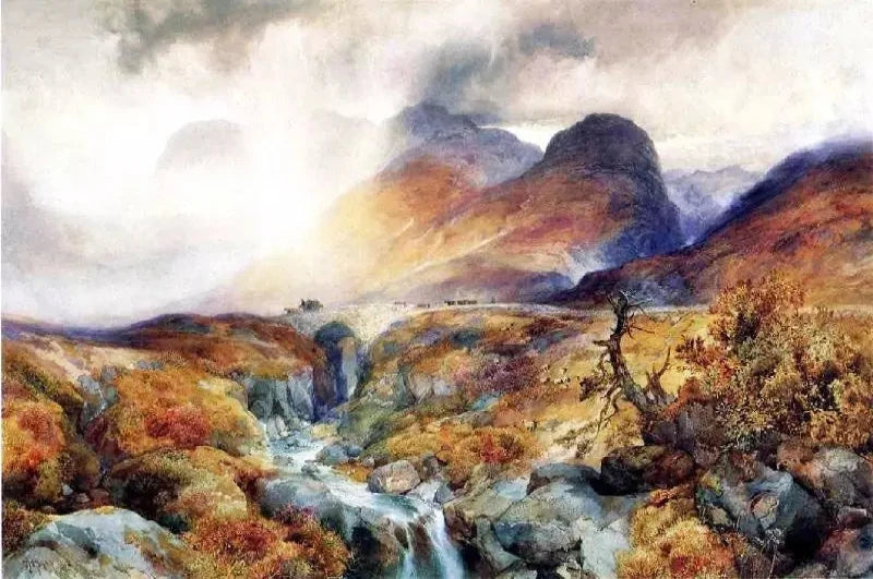 Thomas Moran Pass at Glencoe, Scotland - Alaya Gallery