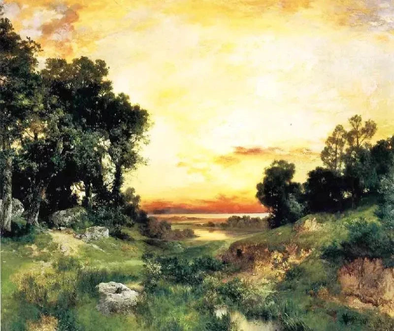 Thomas Moran Sunset, Long Island Sound - Alaya Gallery