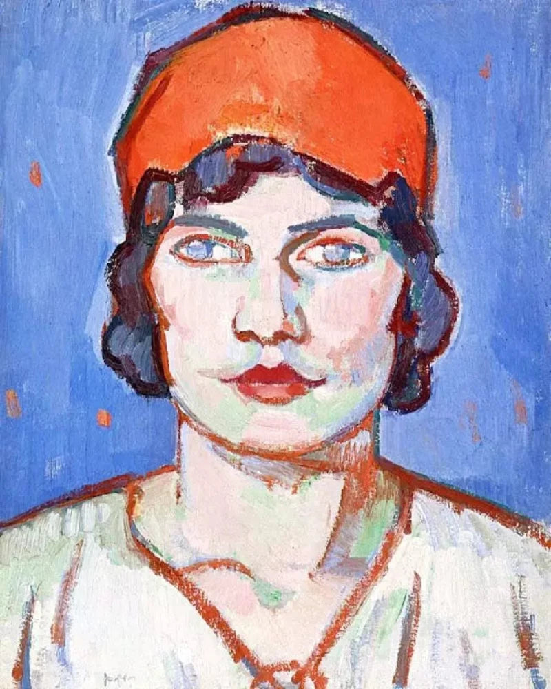 Samuel John Peploe Portrait of a Girl, Red Bandeau - Alaya Gallery