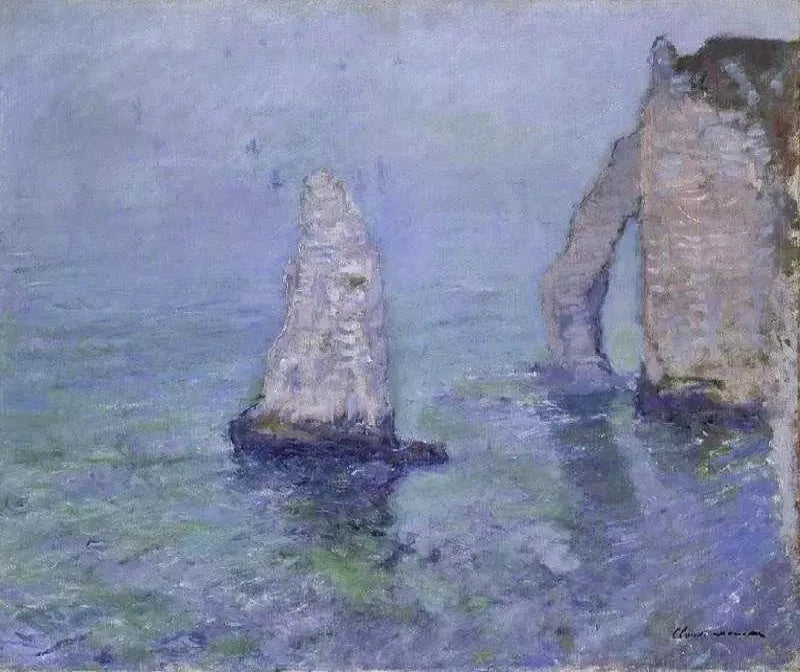 Claude Oscar Monet The Rock Needle and Port d??￡¤Aval, Etretat - Alaya Gallery