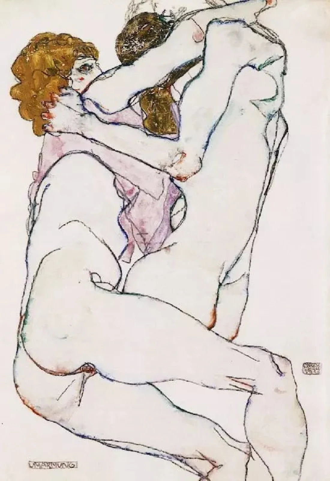 Egon Schiele Embrace - Alaya Gallery