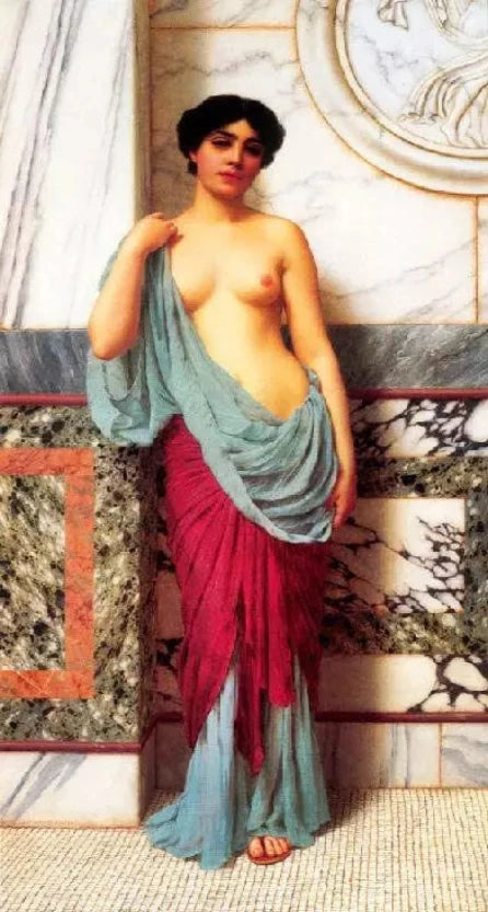 John William Godward At the Thermae - Alaya Gallery