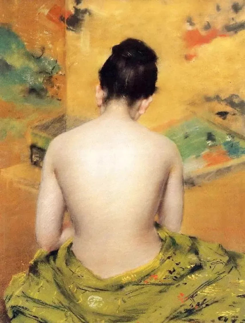 William Merritt Chase Back of a Nude, also known as Study of Flesh Color and Gold - Alaya Gallery