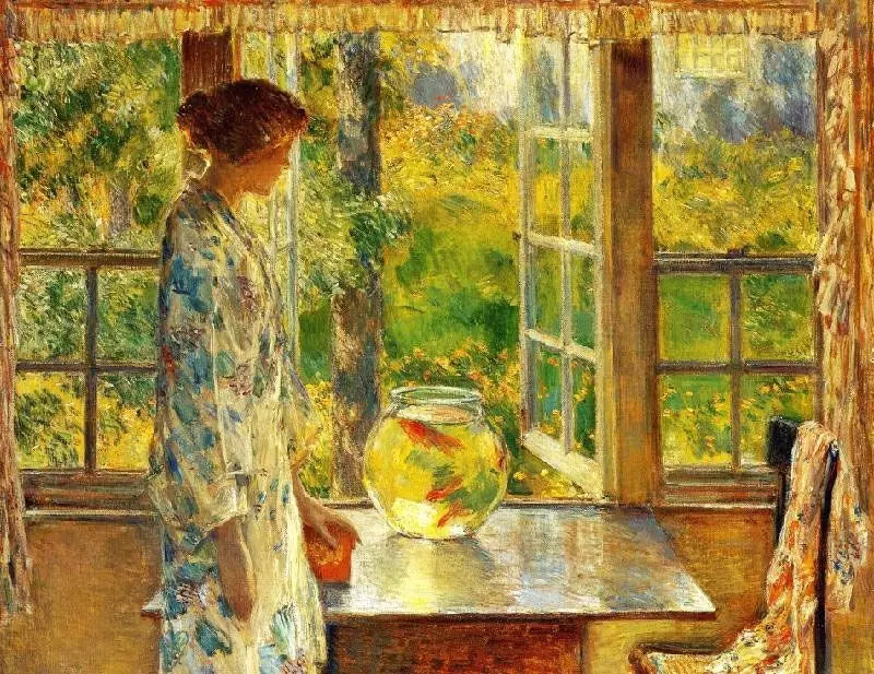 Frederick Childe Hassam Bowl of Goldfish - Alaya Gallery