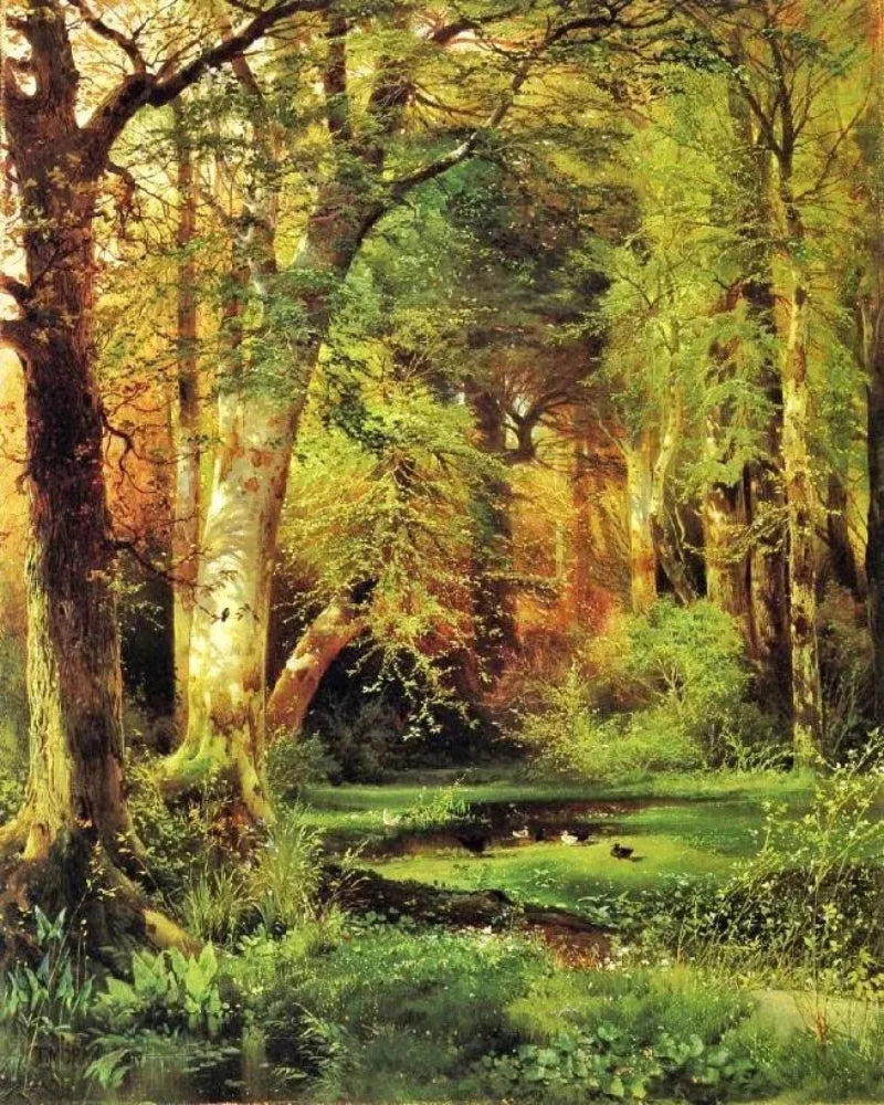 Thomas Moran Forest Scene - Alaya Gallery