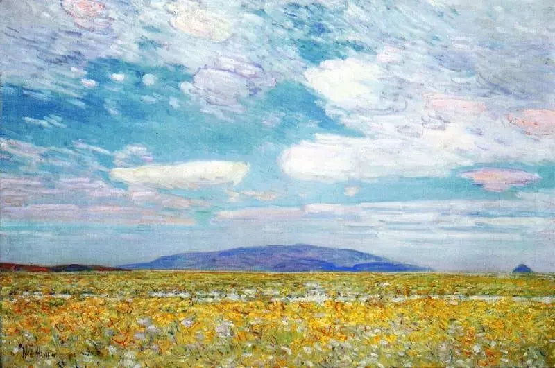 Frederick Childe Hassam Alkali, Rabbit Brush and Grease Wood Squaw Cap, Oregon Trail - Alaya Gallery