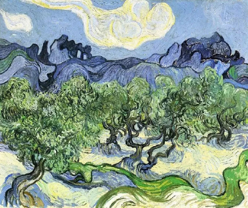 Vincent van Gogh The Alpilles with Olive Trees in the Foreground - Alaya Gallery