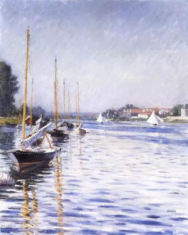 Gustave Caillebotte Boats on the Seine at Argenteuil - Alaya Gallery