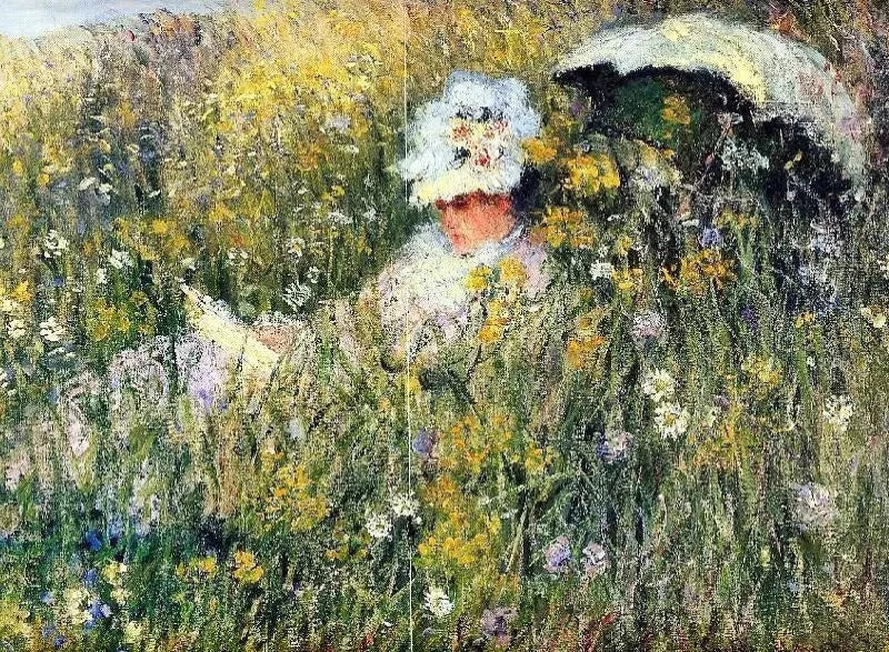 Claude Oscar Monet In the Meadow, detail - Alaya Gallery