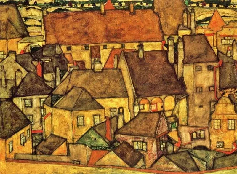 Egon Schiele Yellow City - Alaya Gallery