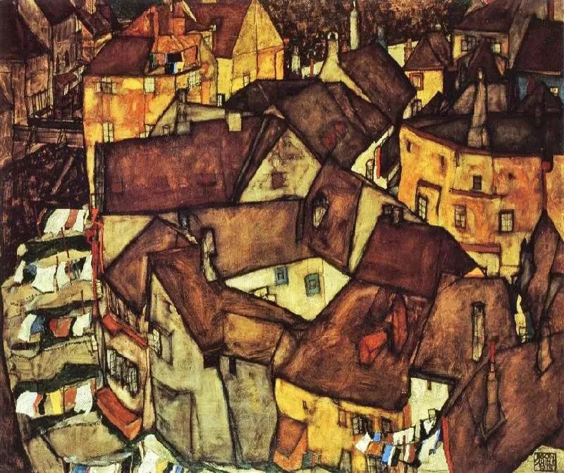 Egon Schiele Krumau Town Crescent I - Alaya Gallery