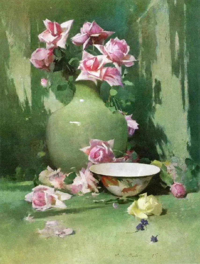 Emil Carlsen Vase of Roses - Alaya Gallery