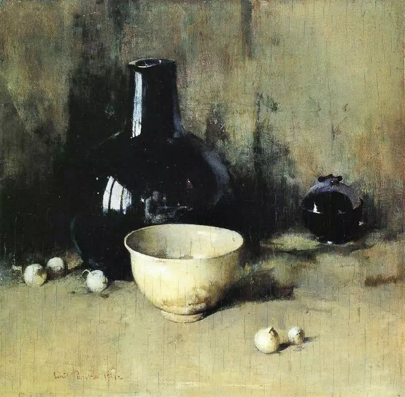 Emil Carlsen Still Life with Self-Portrait Reflection - Alaya Gallery