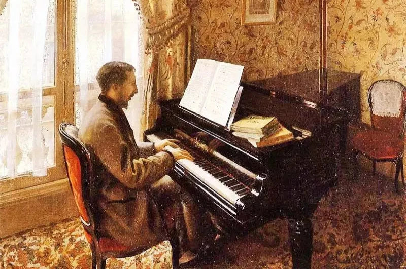 Gustave Caillebotte Young Man Playing the Piano - Alaya Gallery