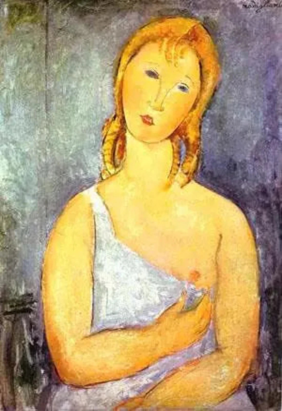 Amedeo Modigliani Girl in a White Chemise - Alaya Gallery