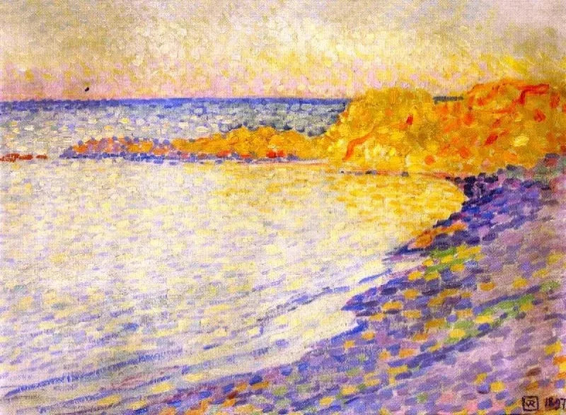 Theo van Rysselberghe Small Beach at Saint-Tropez, also known as Petit plage ??ì?¨¨ St-Tropez - Alaya Gallery